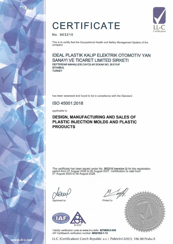 ISO 45001:2018 İş Sağlığı ve Güvenliği Yönetim Sistemi